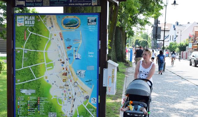 Ortsplan von Hel: Im Hauptort der polnischen Halbinsel Hela brummt der Tourismus. | Foto: ch