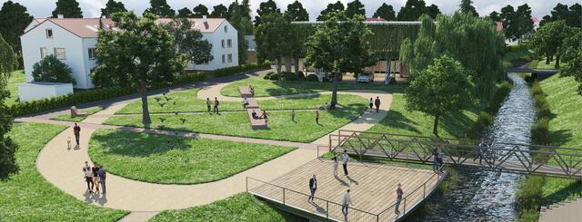 So soll der neue Park an den Beruflichen Schulen Bretten aussehen. | Foto: Stadt Bretten