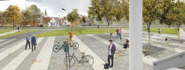 Blick auf den Park Stadtmitte. | Foto: Stadt Bretten