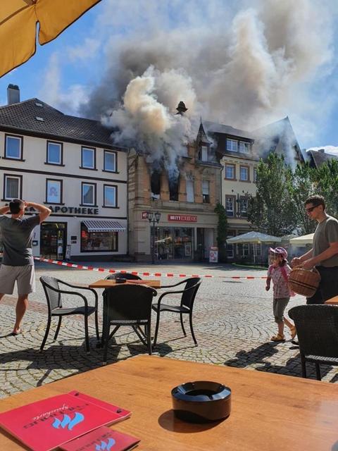 Brand am Marktplatz in Bretten. | Foto: privat
