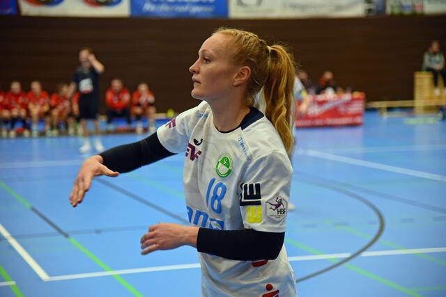 Romy Morf-Bachmann, die sich im linken Rückraum mit Roxana Ioneac abwechselte.
FotoArchiv Merkel+Merkel