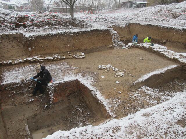 Gegraben wurde von Januar bis Ende Februar bei Regen, Schnee und Sonnenschein.