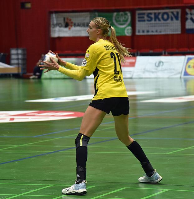 Kelly Dulfer vom BVB, die auf das FINAL4 verzichten muss. Schied überraschend mit dem BVB in Buxtehude aus dem Pokal aus.
FotoArchiv Merkel+Merkel