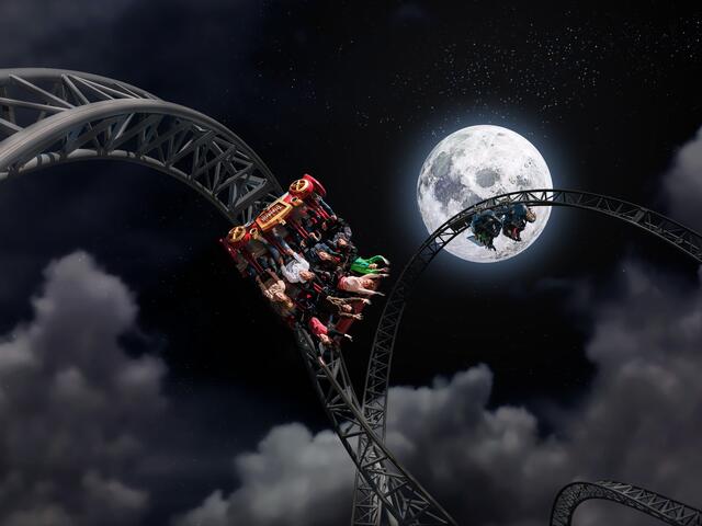 Nachtfahrten auf der Katapult-Achterbahn "Karacho" | Foto: Erlebnispark Tripsdrill