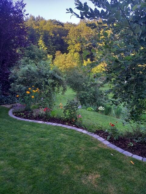 Der Garten von Claudia Hauk in Bretten.