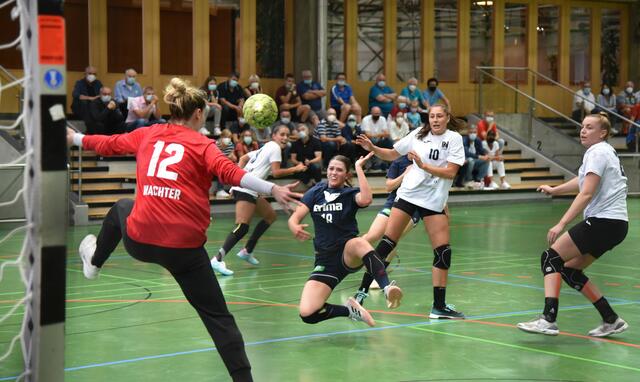 Lea Neubrander kongeniale Partnerin von Rebecca Rott, die diese Saison mit Zweitspielrecht auch für Herrenberg aufläuft, beim Abschluss am Kreis gegen Sarah Wachter von der SPORT UNION, Daphne Gautschi und Jill Kooij können nicht mehr eingreifen. Sie, Lea Neubrander, die jedes Saisonende Angebote aus der ersten Liga erhält, müssen die Kurpfalz Bärinnen in den Griff bekommen...
FotoArchiv Merkel+Merkel