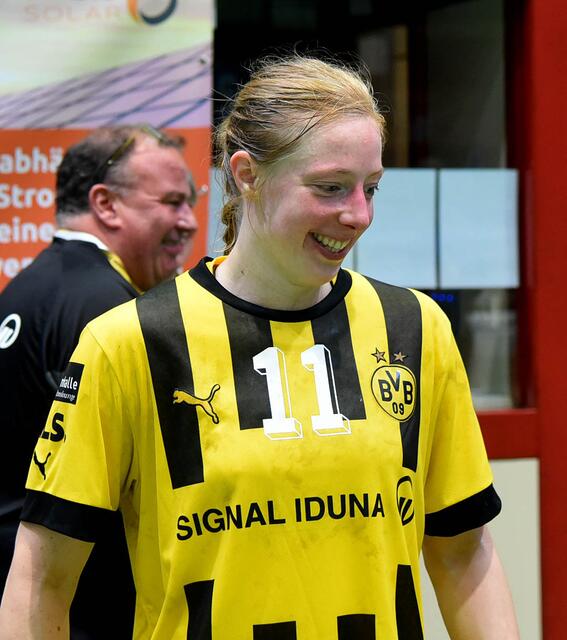 Harma van Kreij, die im Spiel gegen die FLAMES nicht zur Verfügung stand.
FotoArchiv Merkel+Merkel