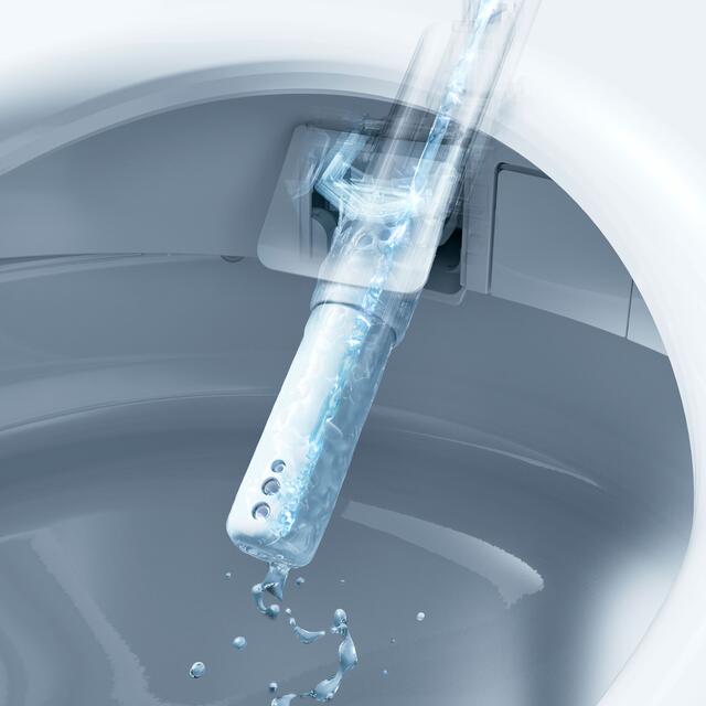 Konstant hygienisch: Vor und nach der Nutzung reinigt sich die Stabdüse automatisch und umfassend, innerhalb und außerhalb der Düse. Foto: djd/TOTO | Foto: djd/TOTO
