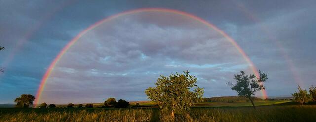 Regenbogen Richtung Karlsruhe von Ursula Kunzmann