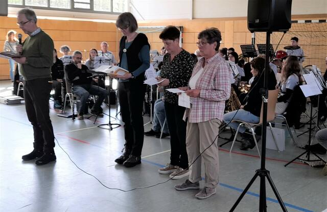 Dr. Peter Exner, Astrid Lange, Ilona Hiller und Anna-Elisabeth Albert Berg beim ökumenischen Morgenimpuls. | Foto: -roal-