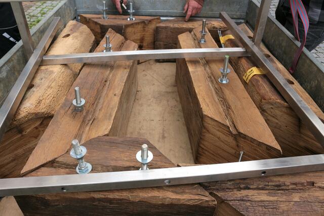 Die Eichenbalken aus dem "Böckle-Haus". | Foto: kuna