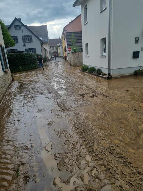 Überflutungen in Gondelsheim am vergangenen Sonntag | Foto: Rupp