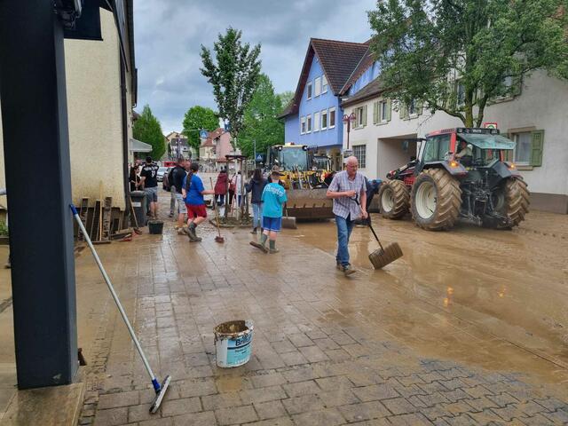 Überflutungen in Gondelsheim am vergangenen Sonntag | Foto: Rupp