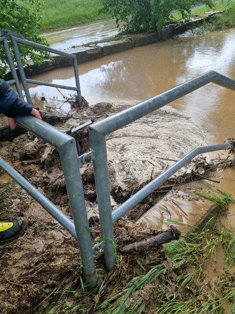 Überflutungen in Gondelsheim am vergangenen Sonntag | Foto: Rupp