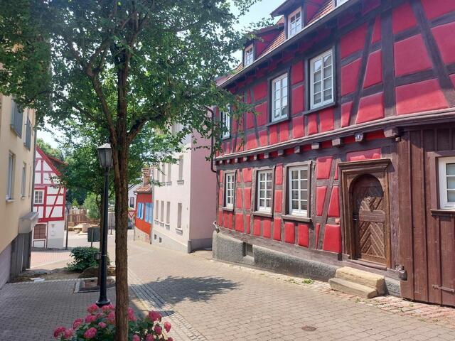 Auch die Fachwerkhäuser in der Pfluggasse zählen zur Brettener Altstadt. | Foto: kuna