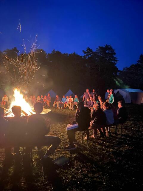 Das Feuer sorgte für Wärme | Foto: KLJB Neibsheim