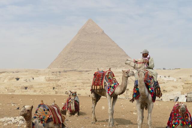 Wolfgang Knapp: "Vor den Pyramiden von Gizeh." | Foto: Wolfgang Knapp