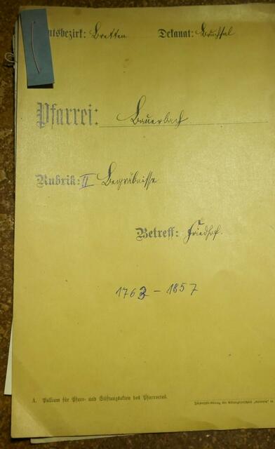 Akten aus dem Bauerbach Pfarrarchiv. | Foto: -roal-®