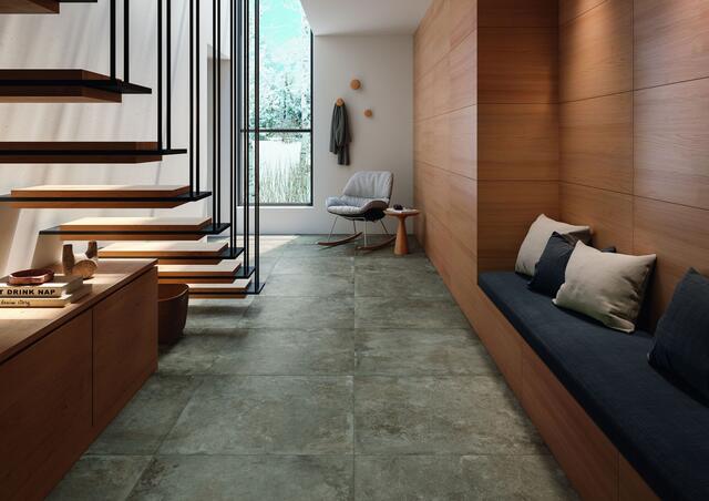 Fliesen auf der Fußbodenheizung unterstützen besonders niedrige Vorlauftemperaturen - und damit einen besonders effizienten Heizbetrieb der Wärmepumpe. | Foto: DJD/Deutsche-Fliese.de/Villeroy &amp; Boch Fliesen