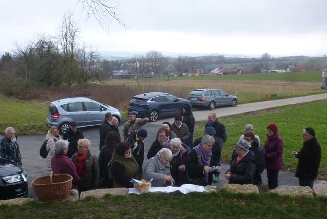 Noch eine Stärkung vor dem Abmarsch