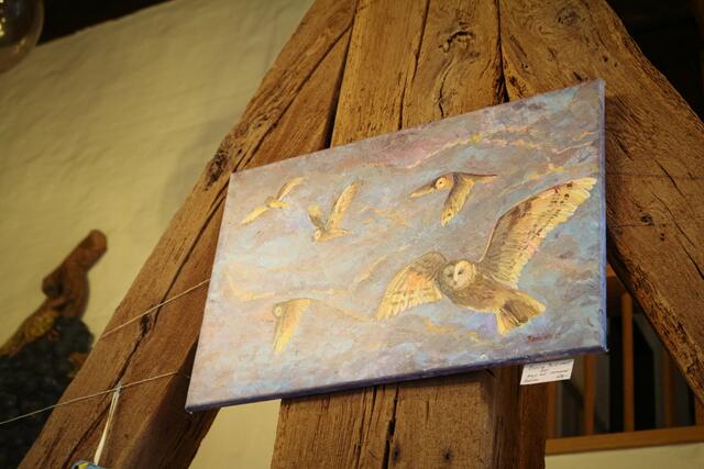 Im Rathaus-Foyer wurden Aquarelle und Acrylbilder gezeigt. | Foto: kuna