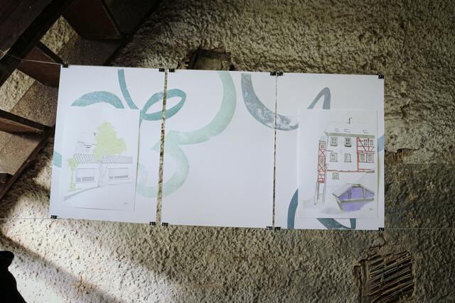 Die Künstlerin Esther Klauke präsentierte ihre Bilder in der historischen Kelter. | Foto: kuna