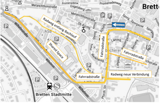 Die Radverkehrsachse für die Gartenschau