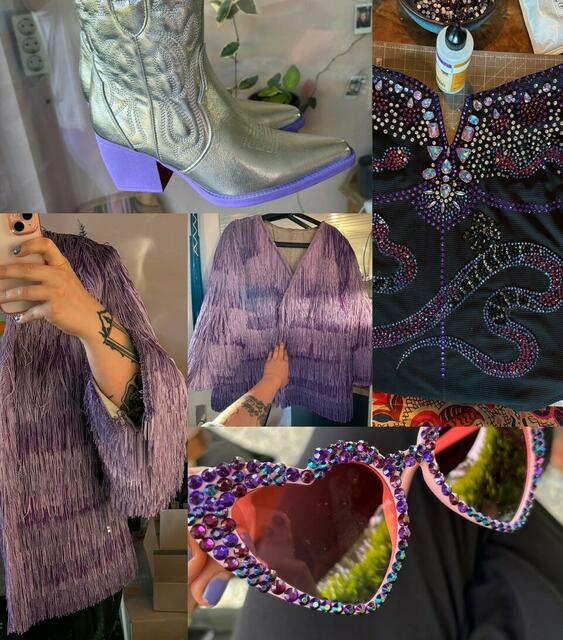 "Ich bin definitiv ein Swiftie und außerdem eine leidenschaftliche Bastlerin. Deshalb seht ihr auf dem Bild mein von Taylor Swift inspiriertes Outfit", schreibt Caroline Keller. | Foto: privat