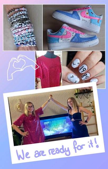 "'Look what you made me do!': Als Swiftie mit dem Lebensmotto "wie schwer kann das schon sein" habe ich mich Kopfüber in dieses DIY Projekt gestürzt. Angefangen bei den Freundschaftsarmbändern, über selbstgenähte Kleider für uns, bis hin zu den bemalten Sneakern", schreibt Kristina Thienel. | Foto: privat