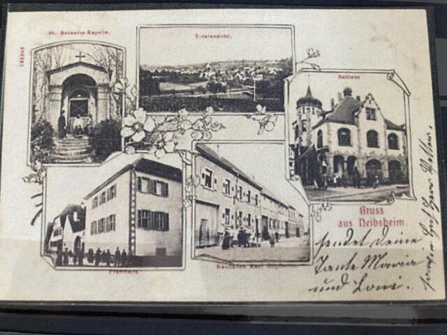 Sehenswürdigkeiten aus Neibsheim schmücken eine alte Postkarte  | Foto: ger