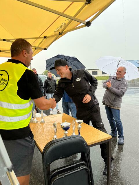 Kevin Panitz bei der Siegerehrung 