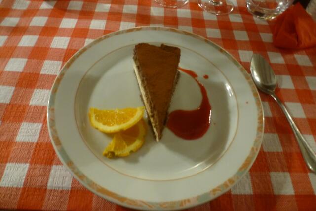 Leckerer Nachtisch im Restaurant Les Gentianes