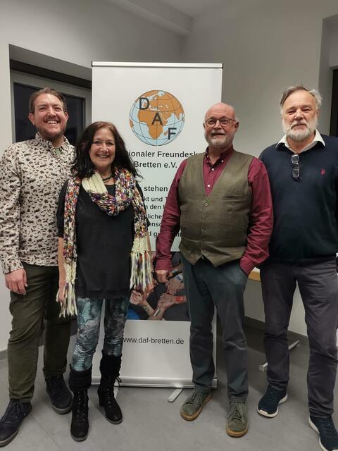 Der Vorstand des DAF - Internationaler Freundeskreis (von links): Steven Tandaric, Ulla Dapp, Gerhard Junge-Lampart und Albert Schäfer
 | Foto: DAF