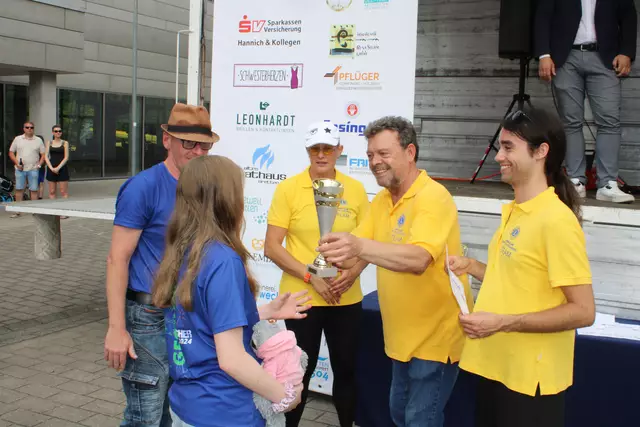 Lions-Club-Sekretär Jürgen Bischoff verteilt zahlreiche Pokale. | Foto: Robert Hartmann