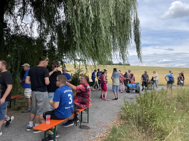 Verpflegungsstand am Helmsheimer See. | Foto: F. Huber