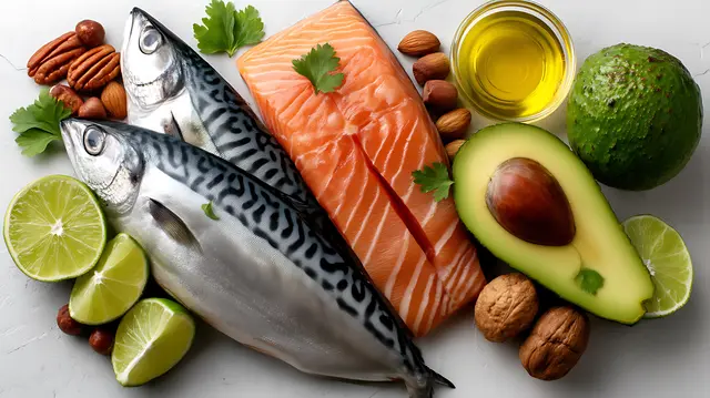 Gute Lieferanten für Omega-3-Fettsäuren: Fettreicher Seefisch wie Makrele oder Lachs. Pflanzliche Quellen enthalten zwar viel Alpha-Linolensäure (ALA), aber diese Vorstufe kann der Körper nur bedingt zu EPA und DHA umwandeln. Ausnahme ist Algenöl – denn es enthält direkt verwertbares EPA und DHA. | Foto: stock.adobe.com / ciliraniwe
