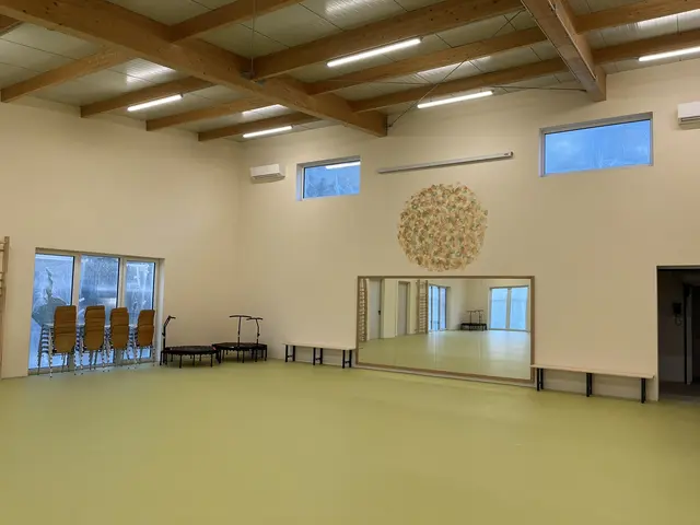 Innenansicht der TV Gymnastikhalle.