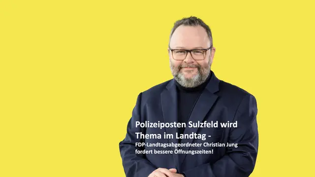 FDP-Landtagsabgeordneter Dr. Christian Jung setzt sich für den Erhalt des Polizeipostens in Sulzfeld und deutlich bessere Öffnungszeiten ein. | Foto: Martin Stollberg