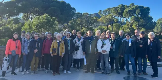 Hirte Maiba und seine 'Herde' in Spanien. 